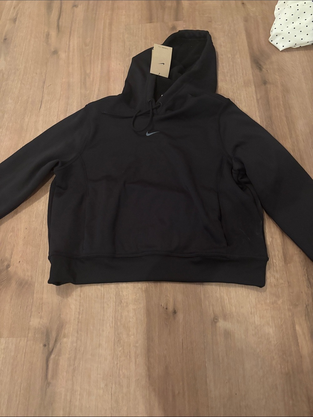 Nike Black Pullover Hoodie with Small Swoosh